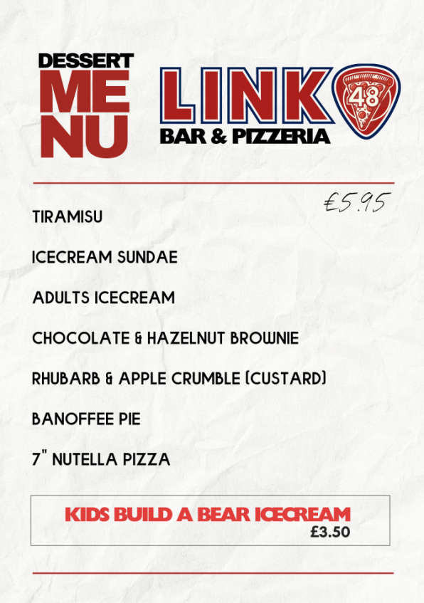 restaurant menu